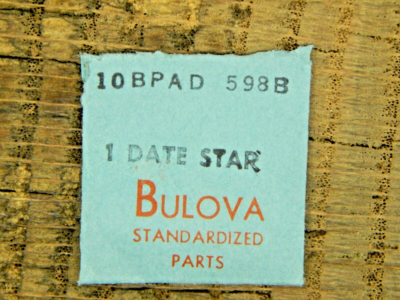 Genuine Bulova CAL 10BPAD Date Star Part Number 598B Watch Part NEW OLD STOCK
