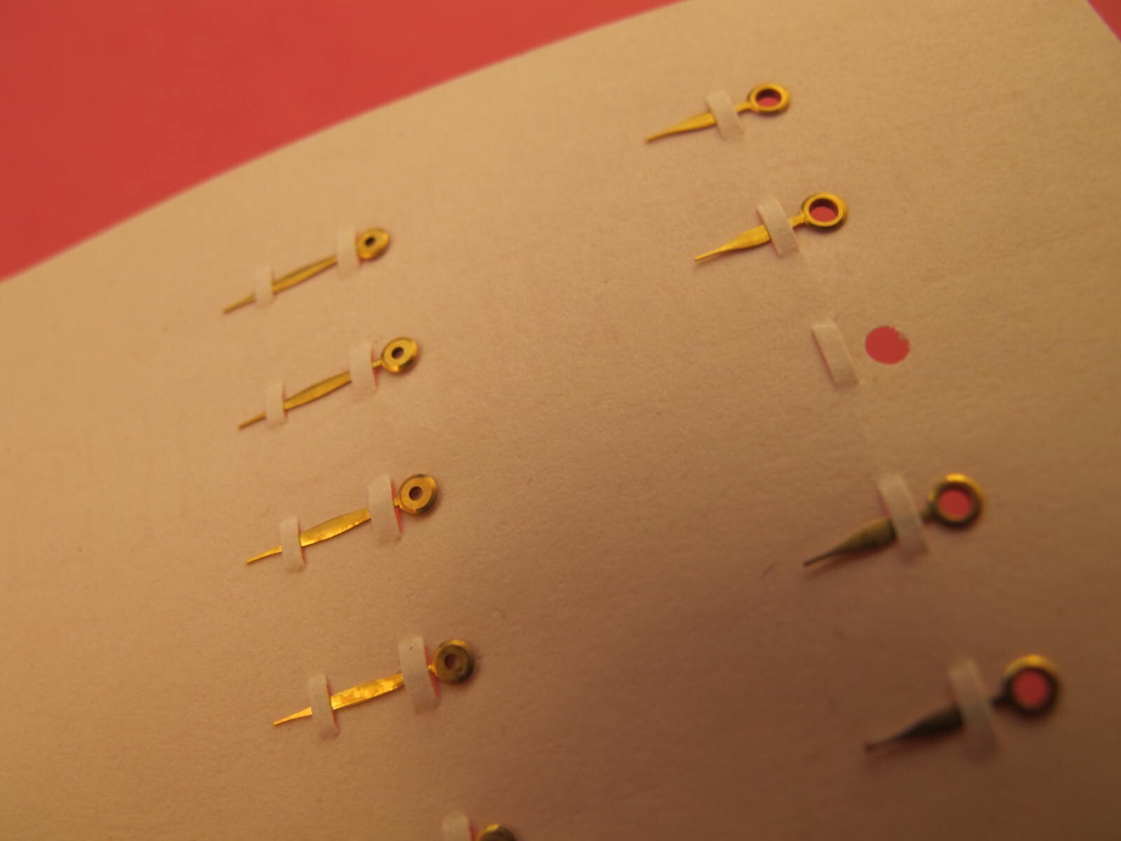 LECOULTRE CALIBER 438 OLD STOCK GILT LEAF HAND SET NOS 5.5/8MM REF 50M #23