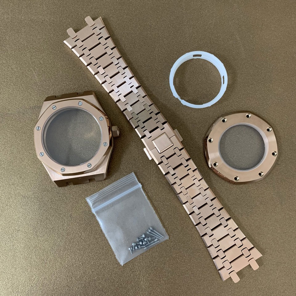 41mm Stainless Steel Watch Case Strap Sapphire Glass For NH35 NH36 4R Movement