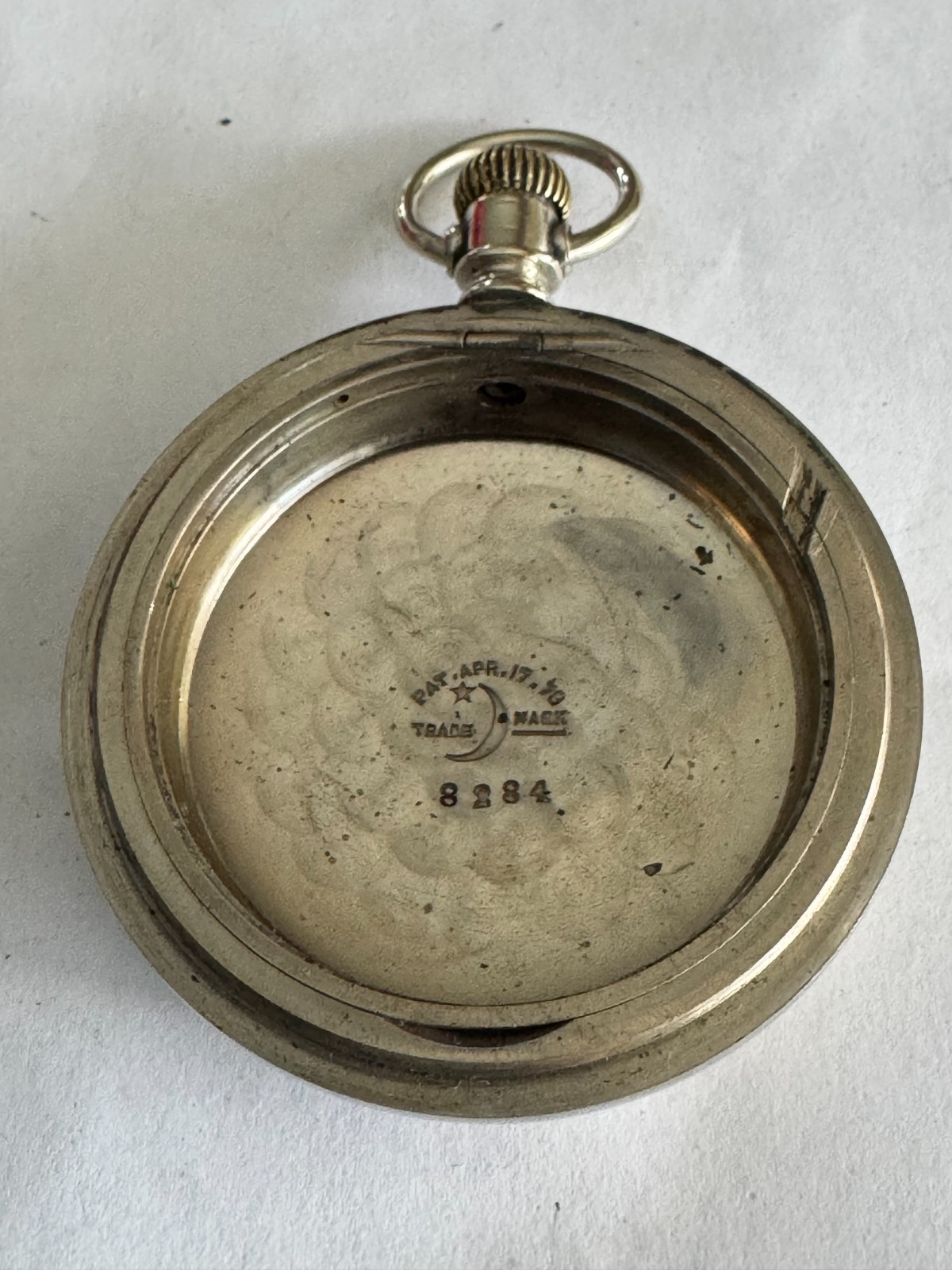 VINTAGE 18 SIZE CRESCENT SWINGOUT STYLE POCKET WATCH CASE PENDANT & LEVER SET