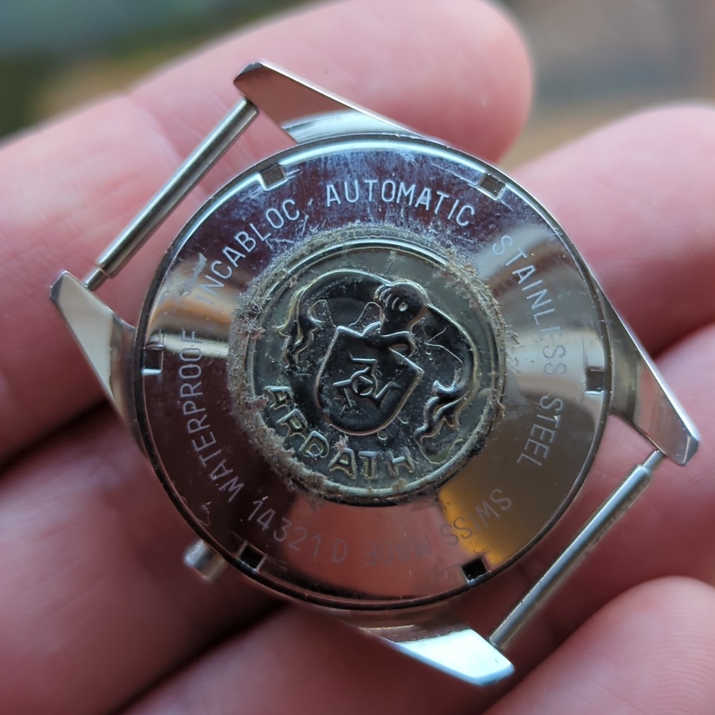 1960s Ardath Automatic Waterproof Swiss Made Watch Case 35mm (AC10)