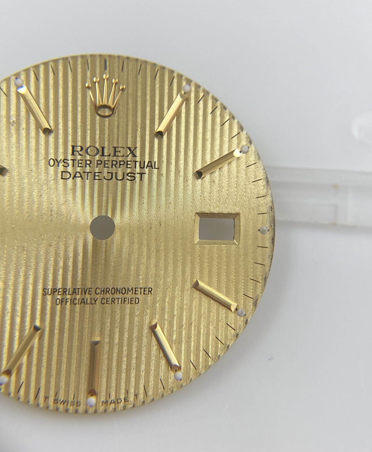 Original Rolex Datejust 16013 16233 Cal. 3035/3135 Champagne Gold Tapestry Dial
