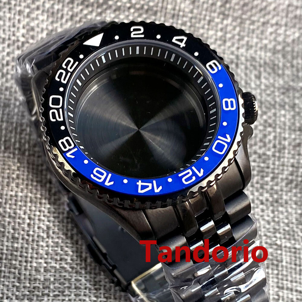 41mm Sapphire Glass Black PVD Case 20ATM Watch Case fit NH34A NH35A NH36A SKX007
