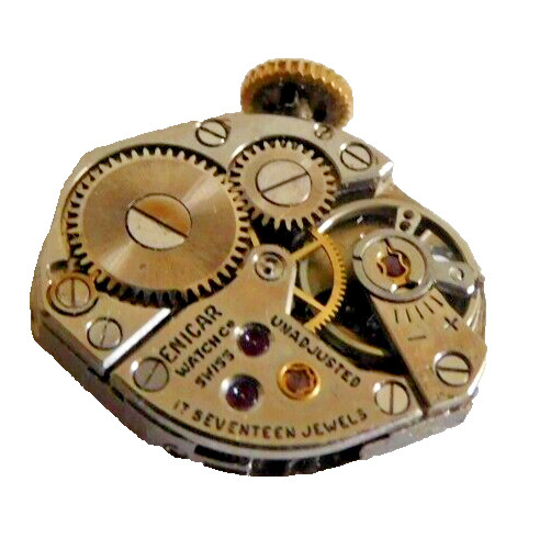 ENICAR 792 17 JEWELS WITH DIAL & HANDS. RUNNING. NEEDS CLEANING.