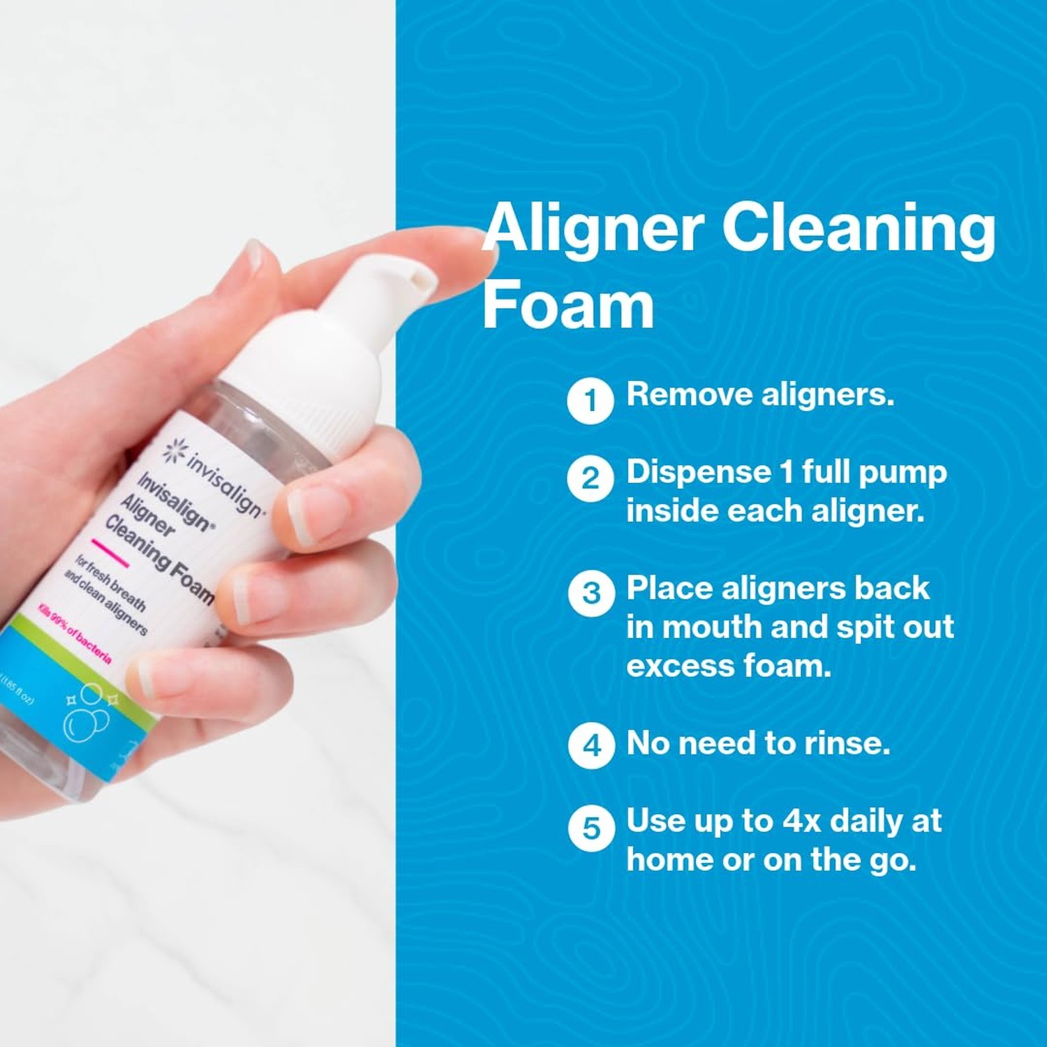 INVISALIGN Aligner Cleaning Foam 55 ml 1.86 Fl Oz (Pack of 1)