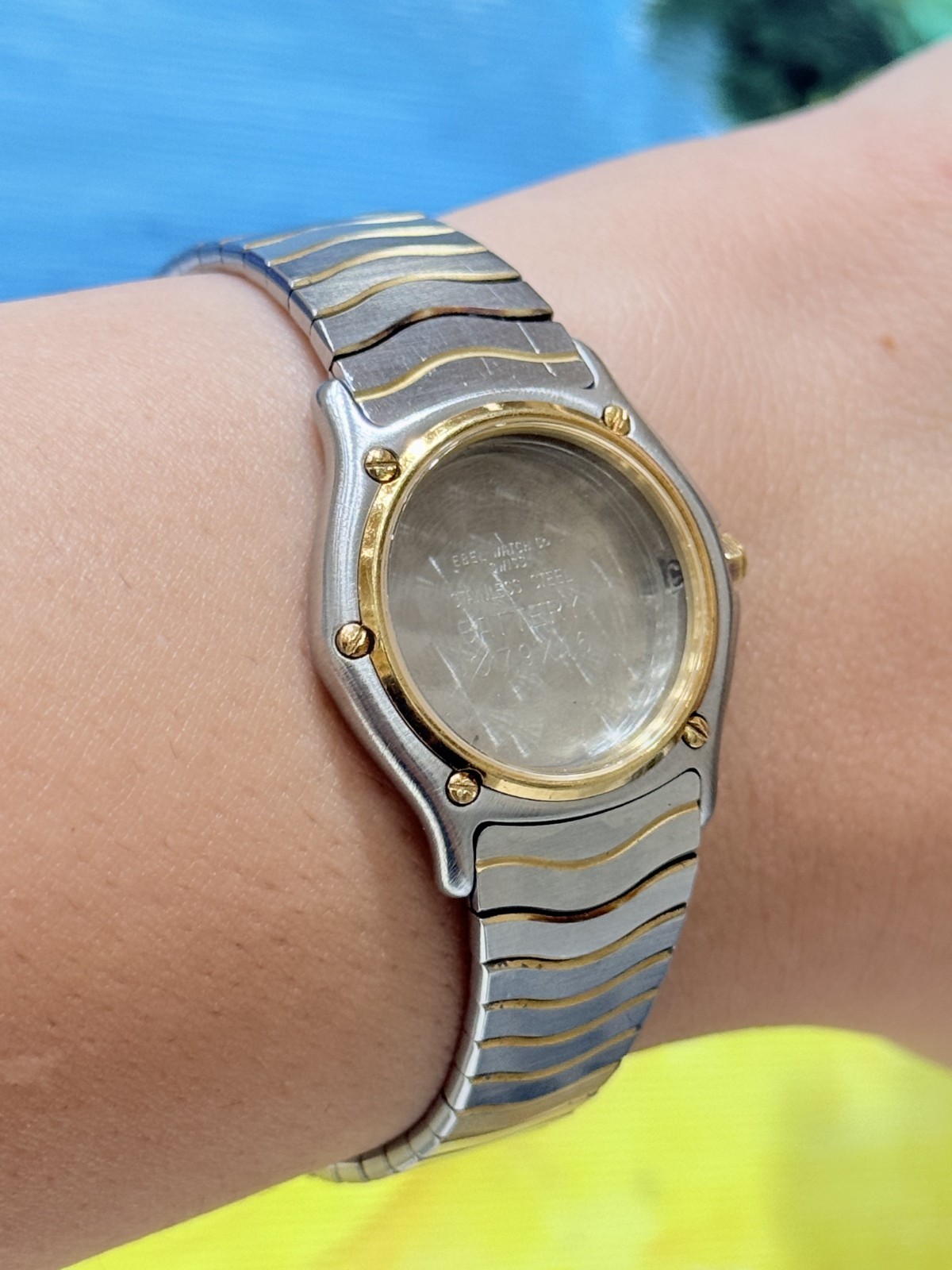 Ebel Sport Classic Watch 18190 Case & Bracelet Parts Gold & Steel Swiss 26mm