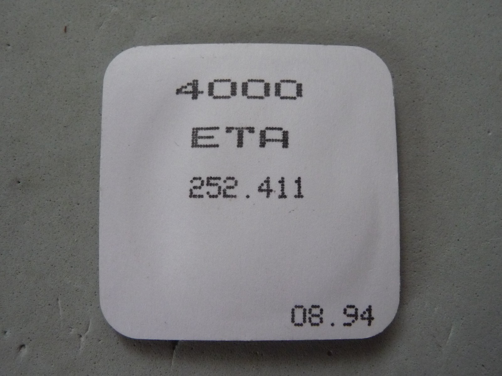 NOS ETA 252.411 Quartz Circuit Board Movement Module Perpetual Calendar df