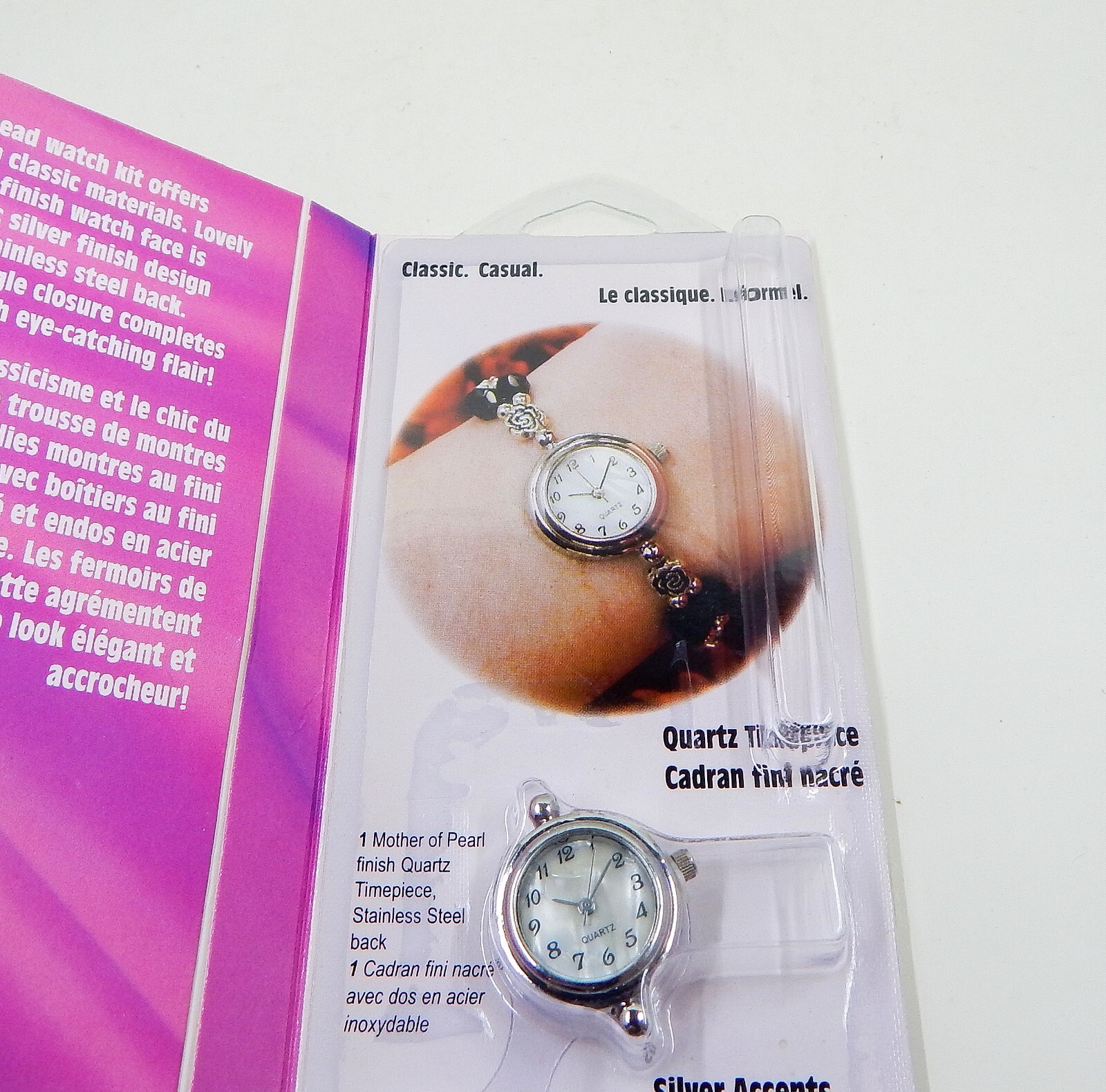 Fashion Watch Black & Crystal Glass Jewelry Crafting Kit DIY New Cousin Corp
