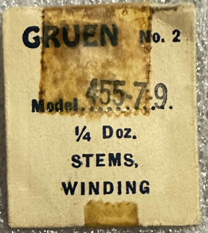 Gruen #2 EB401 CAL 455-7-9 WINDING STEMS 1/4 DOZ Jeweler Watch Repair Part WP1