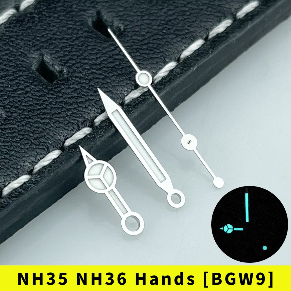 28.5mm Sterile Black Watch Dial No Date Explorer Style for NH38A NH35A BGW9