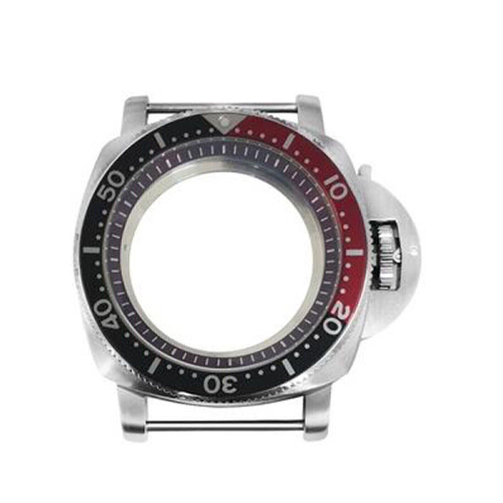 42MM 316L Steel Watch Case Bezel Red Inner Ring Modified Kit for NH35/NH36/4R/7S
