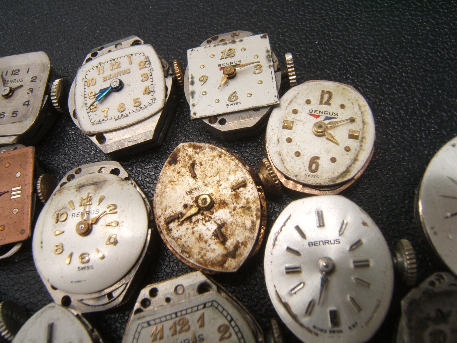 33 VTG BENRUS WOMEN’S WRIST WATCH MOVEMENTS WIND UP AS IS PARTS REPAIR