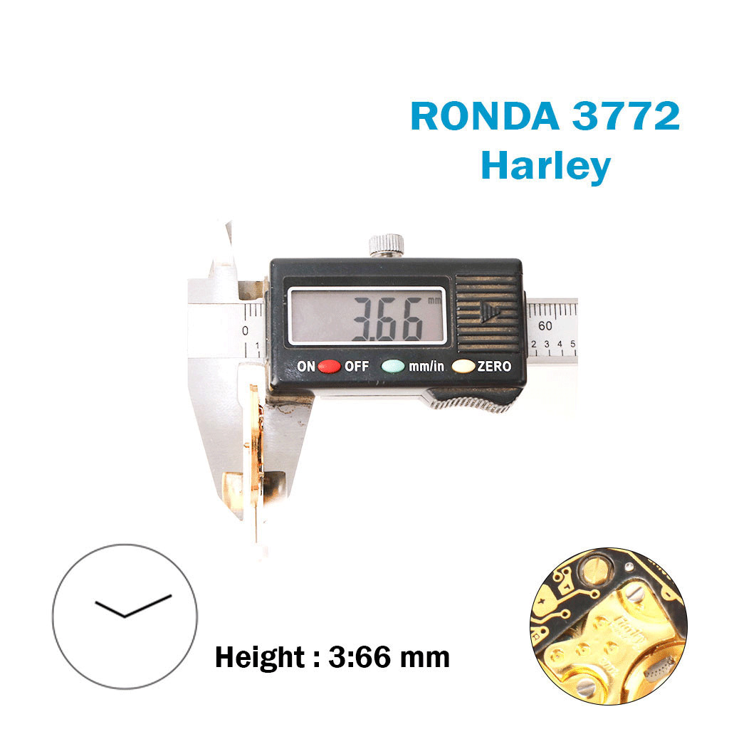 Ronda Harley 3772 SWISS🇨🇭 Movement, Without Disk , 2 Hands.