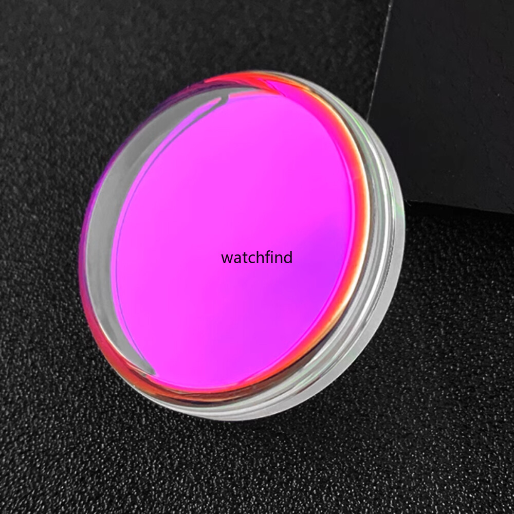 AR Blue/Red Bubble Top Hat Watch Glass Mineral Curve Crystal fit SKX013 SKX015