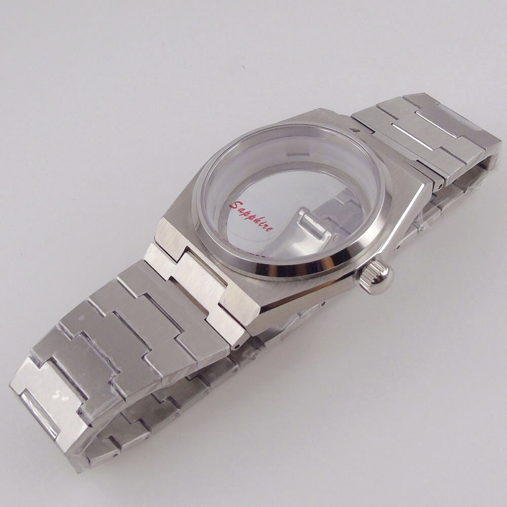PRX New Silver Fluted 10ATM Sapphire Watch Case For NH34 NH35 NH36 Super Player