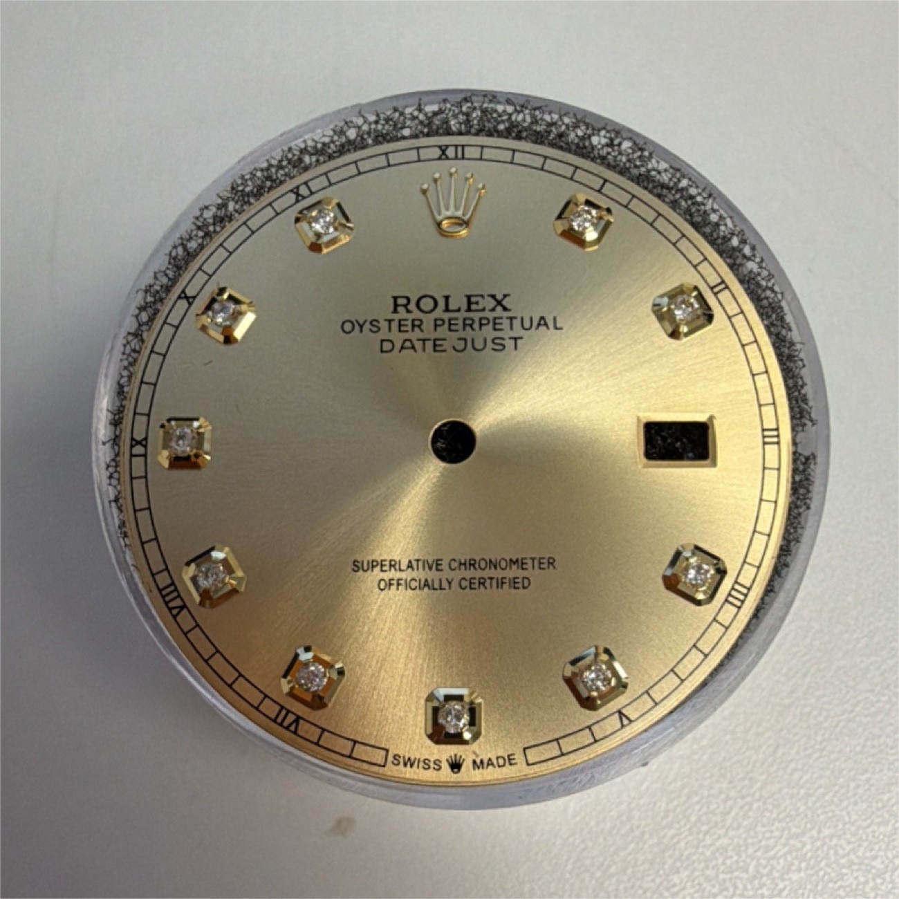 Rolex Custom Datejust Dial Gold w/ Diamond Hour Markers for model 126333,126301