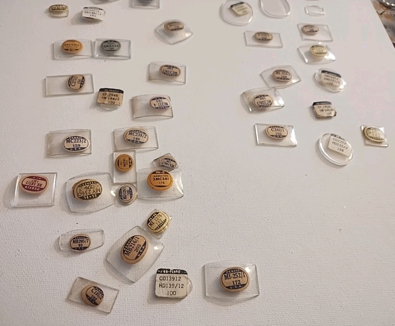 Watch Face Crystals Lot Of Forty Six Various Sizes Vintage Free Shipping
