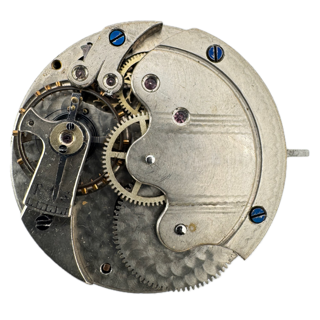 Antique 36.5mm 8s Unbranded Roman Mechanical Hunter Pocket Watch Movement