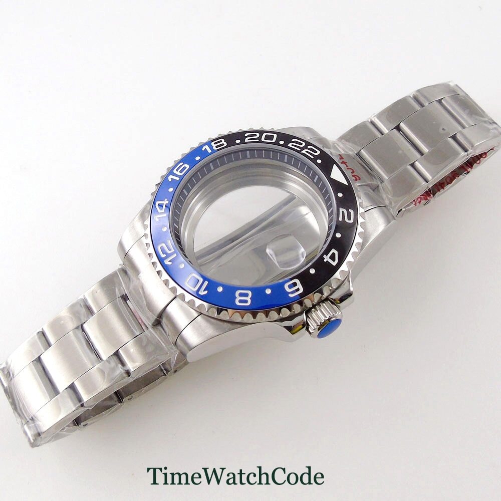 Sapphire Crystal Watch Case 40mm Chapter Ring Fit NH35A NH36A ETA2824 PT5000