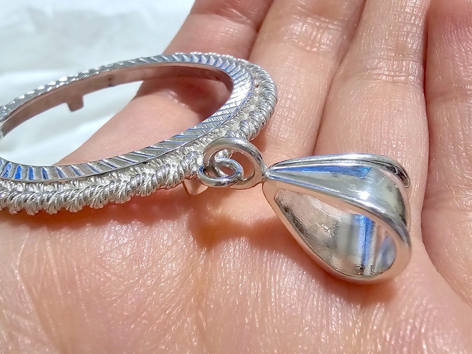925 Sterling Silver Rope Edge Bezel for 36mm 1 Onza Plata Libertad Coins