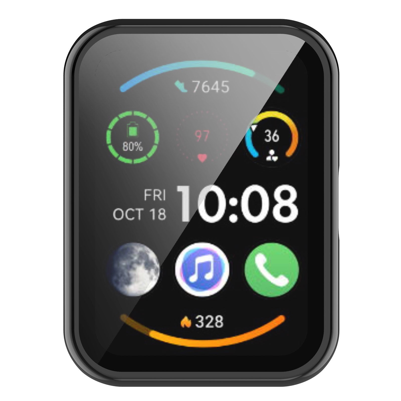 PC+Tempered Film Protective Case for Huawei Watch Fit Special Edition (B39)