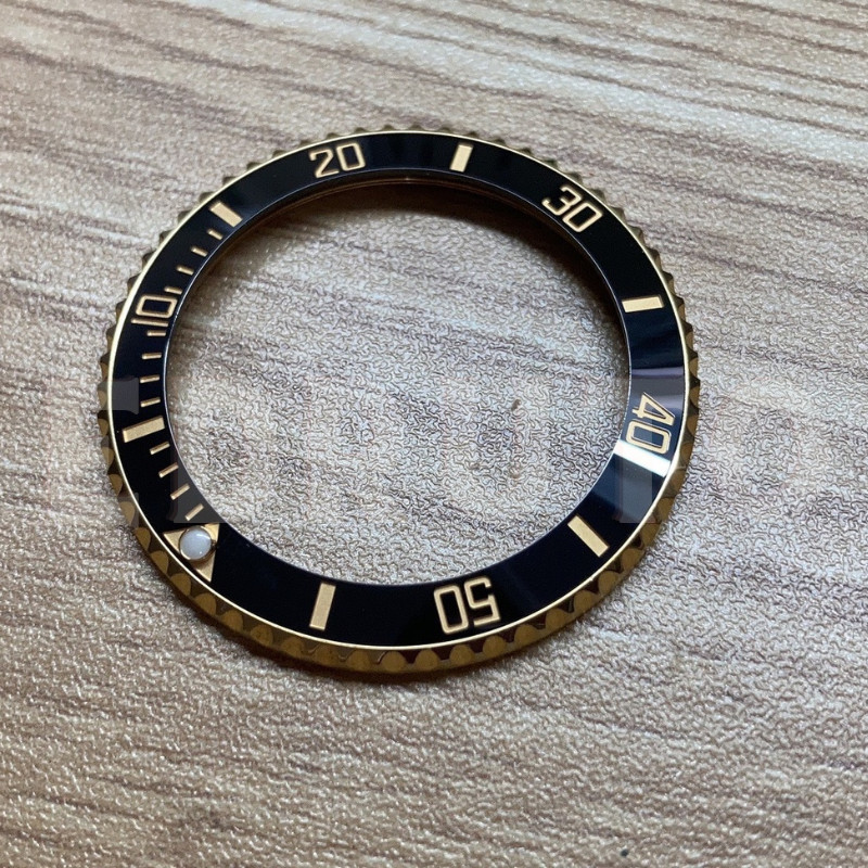Replacement Watch Bezel Insert Fits Rolex Submariner 40mm 116613LN Black/Gold