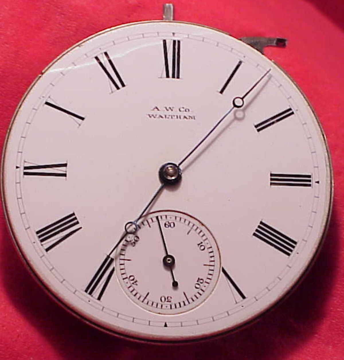 VINTAGE 1872 16 JEWELS AM WALTHAM CO POCKET WATCH MOVEMENT TICKaBIT