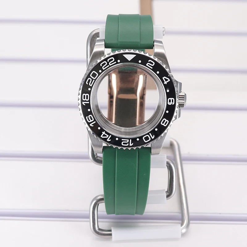 For Nh35 8215 2824 Movement 40mm Watch Case Strap GMT Ceramic Bezel Dial 28.5mm