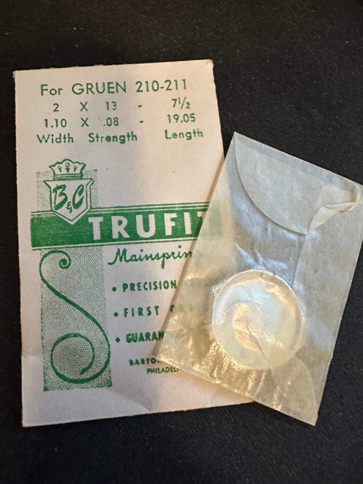 TRUFIT Mainspring for Gruen caliber 210, 211 – Steel
