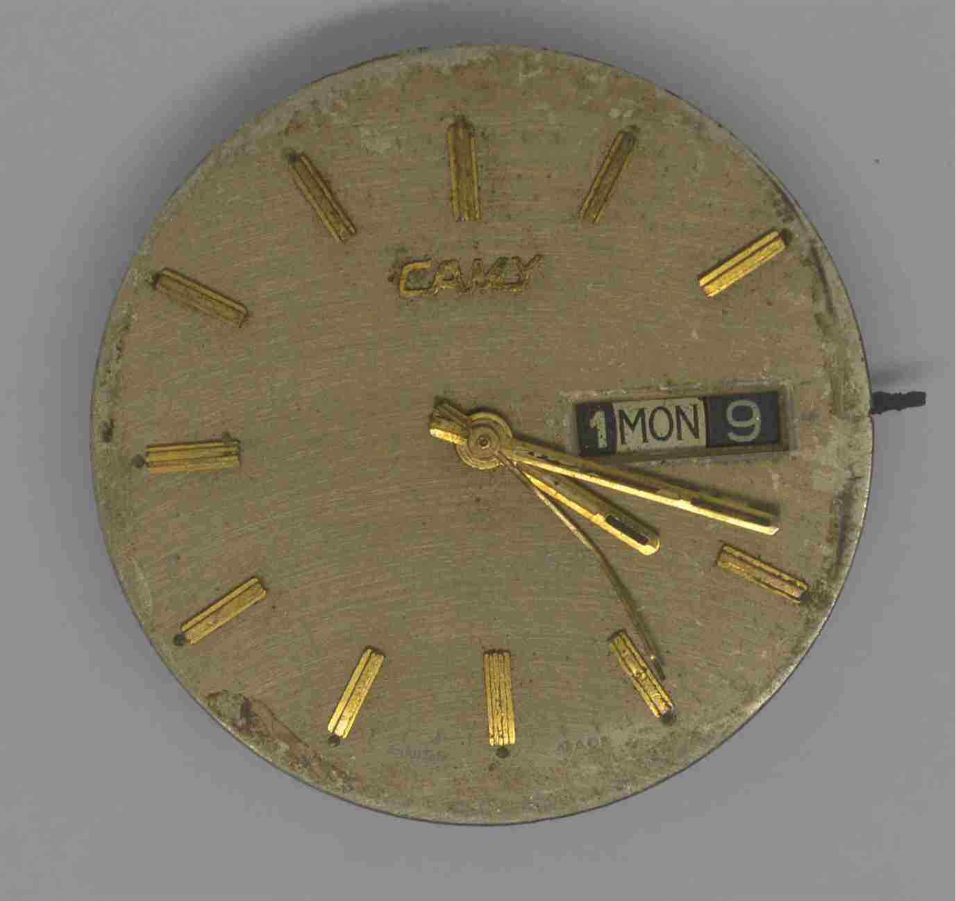 VTG CAMY Time Square 61 Movt & Dial. Cal: ETA F3-2879. -Parts Or Repairs