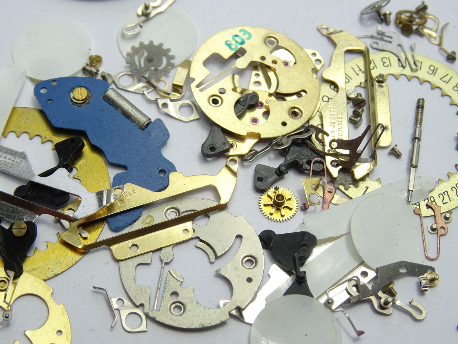 PUW 241 240 243 Watch Movement Spare Parts Stem Horology Watchmaker Date Wheel