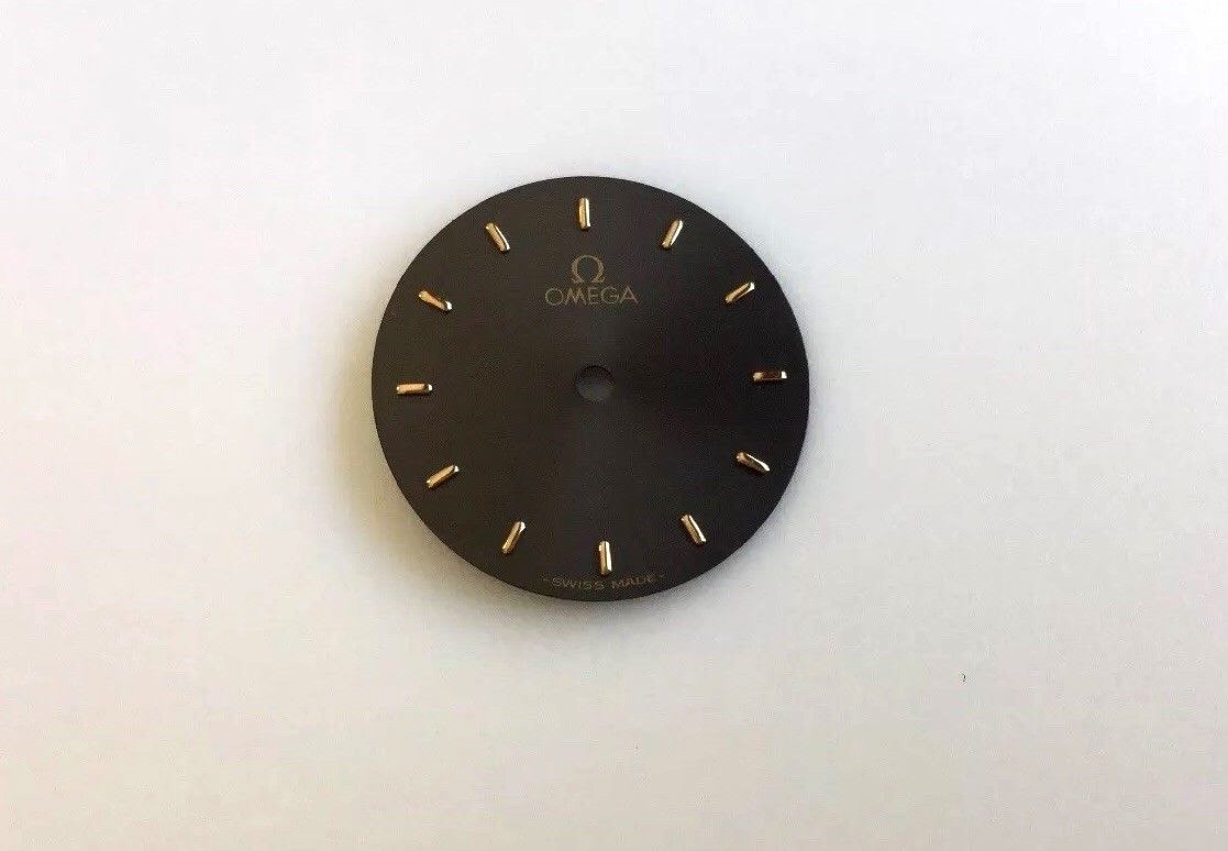OMEGA Dial for ladies watch ,Black Matt Tone. 18mm in Diameter