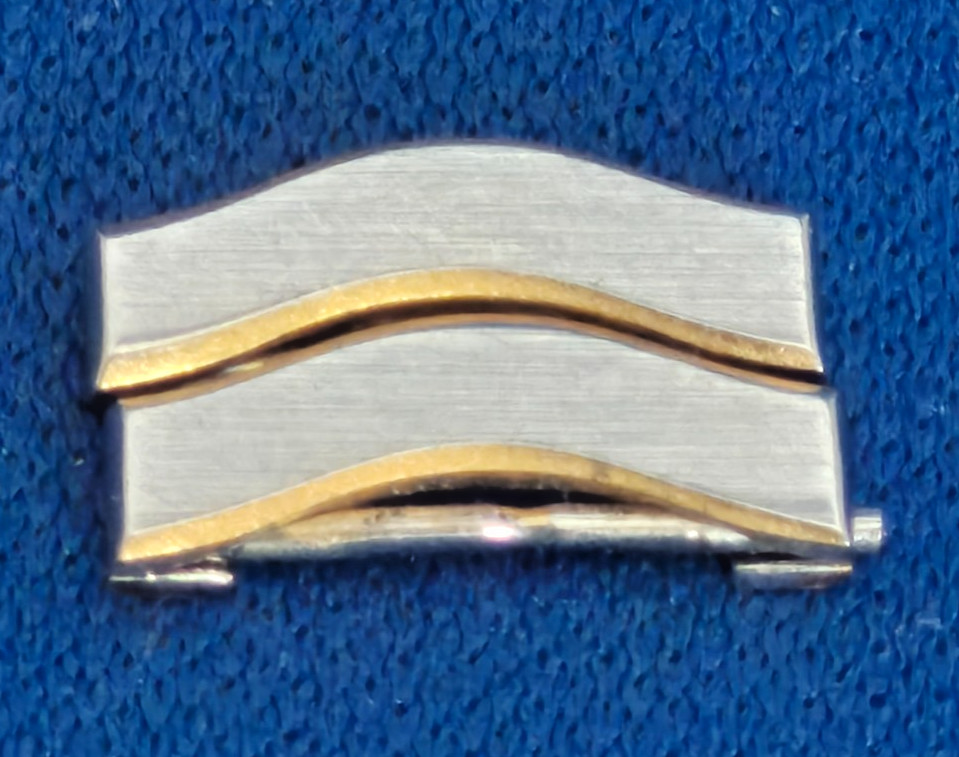 EBEL Sport Wave Classic 12mm Extra 2-Link Stainless Steel 18k Gold with Pin DBL