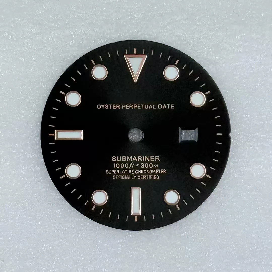 24.5mm SUB Women’s Watch Dial Green Luminous for NH05 Movement Watch Parts