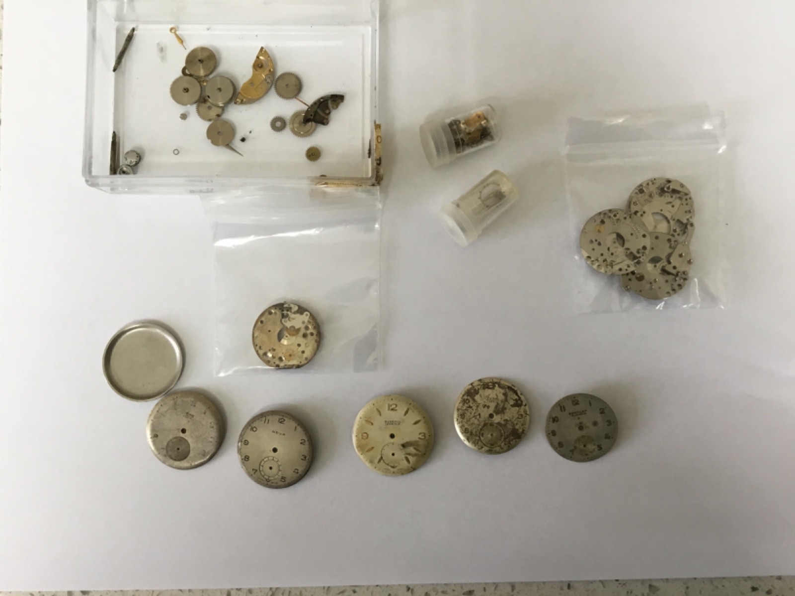 NOS AS 984 watch movements x3 plus other used parts