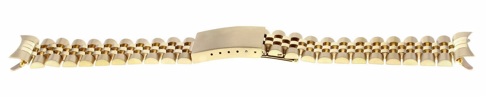 MENS 19MM 14K YELLOW GOLD JUBILEE WATCH BAND FOR ROLEX DATE 15037, 15038, 15238