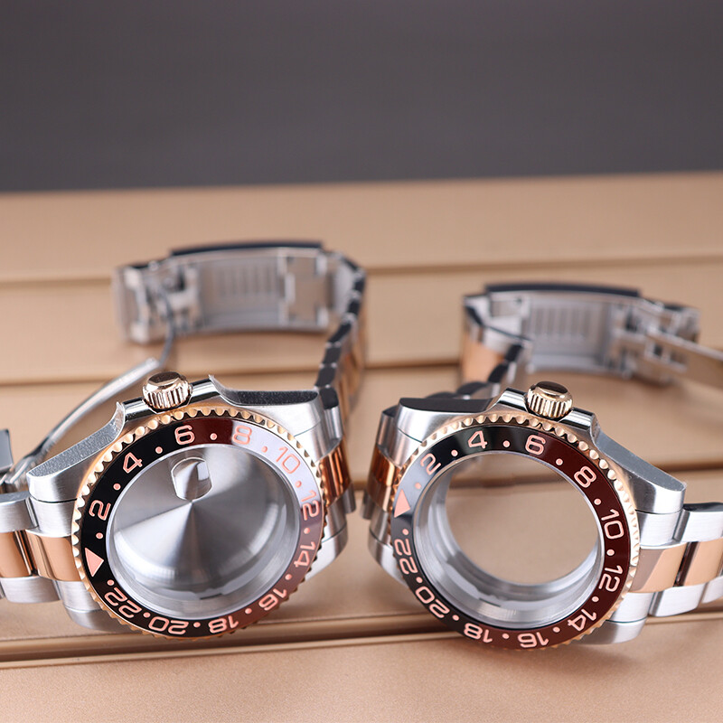 40mm Watch Cases Strap parts GMT Sapphire For Seiko Nh35/36 Movement 28.5mm Dial