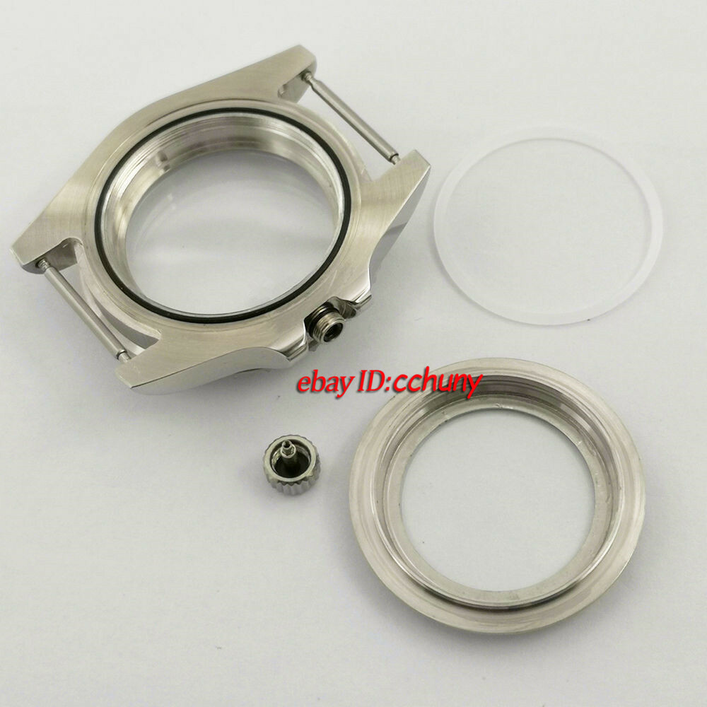 40mm Watch Case Black Gold Ceramic Bezel glass back Fit NH35 NH36 NH35A Movement