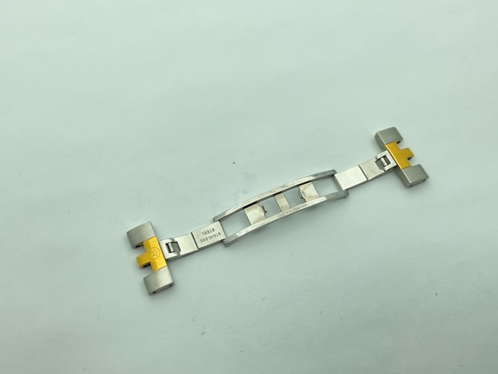 Movado case back # 07 1 19 1264 Stainless Steel and Gold Tone Clasp 20mm