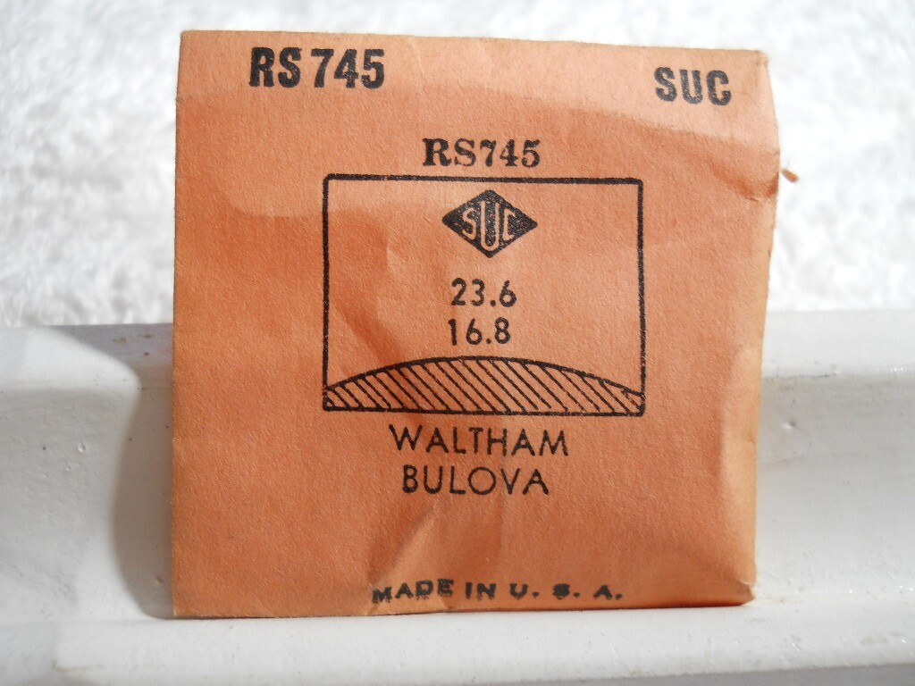 SUC RS745 Watch Crystal Fit Bulova Waltham – 23.6 x 16.8 mm Replacement / Repair
