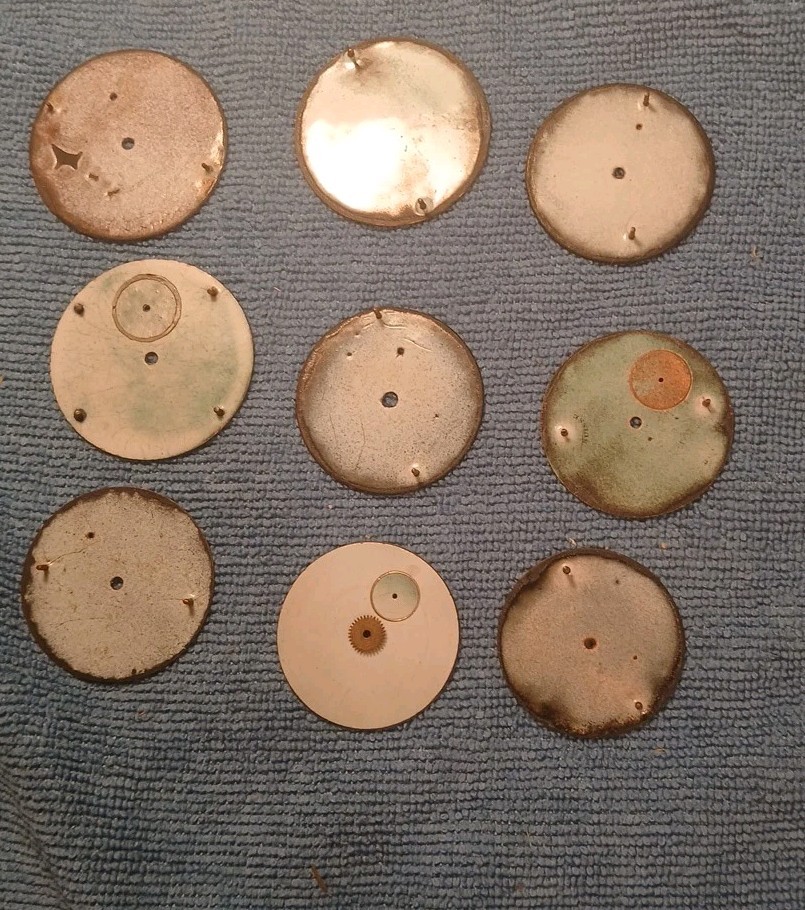 Lot Of 9~Watch Face~Barclay/Cervantes/Medina/Hamilton/Magnin/Trans Pacific/Gruen