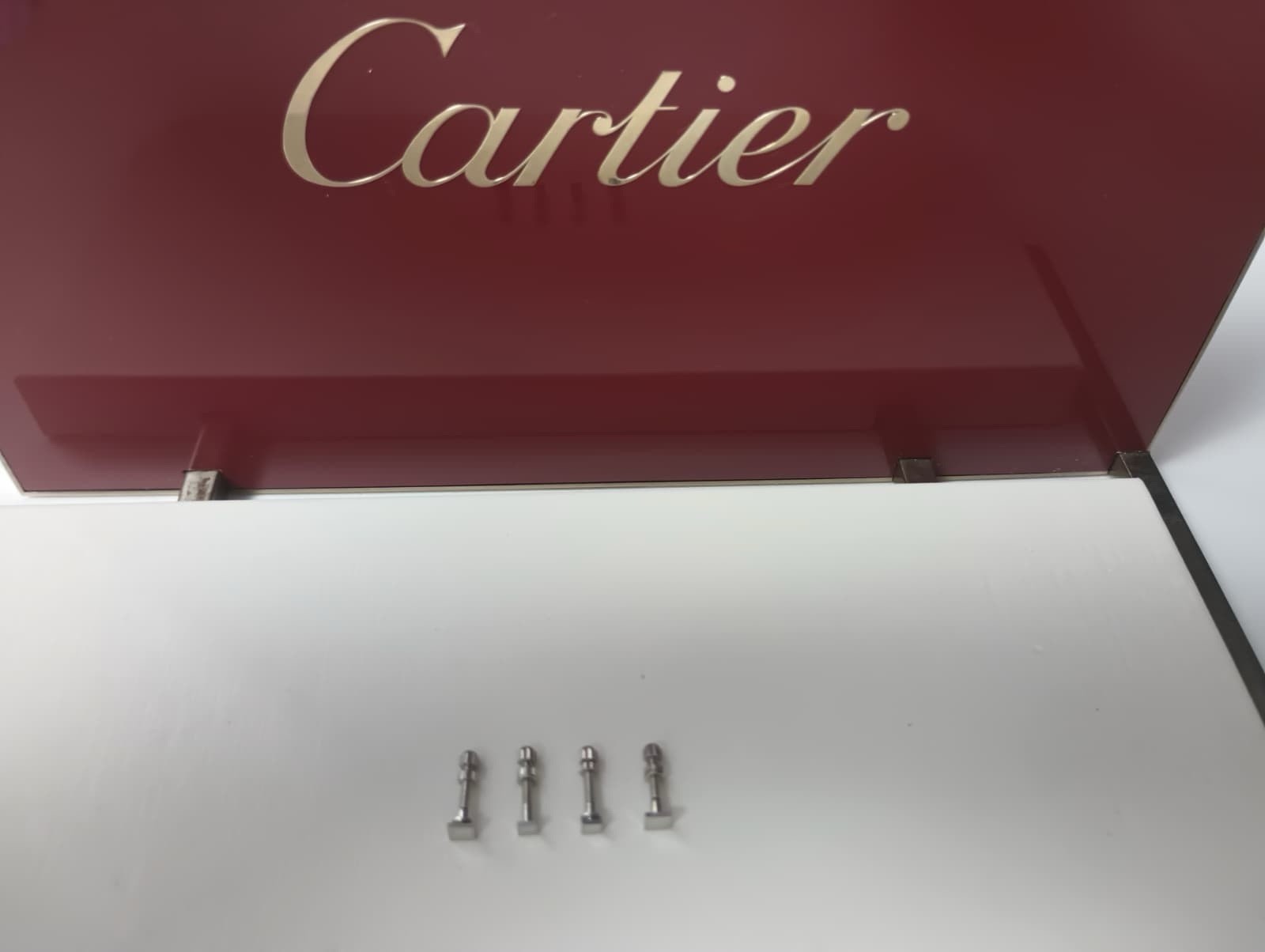 CARTIER SUNGLASSES SCREWS 1 PAIR 10mm Silver COLOR SQUARE HEAD