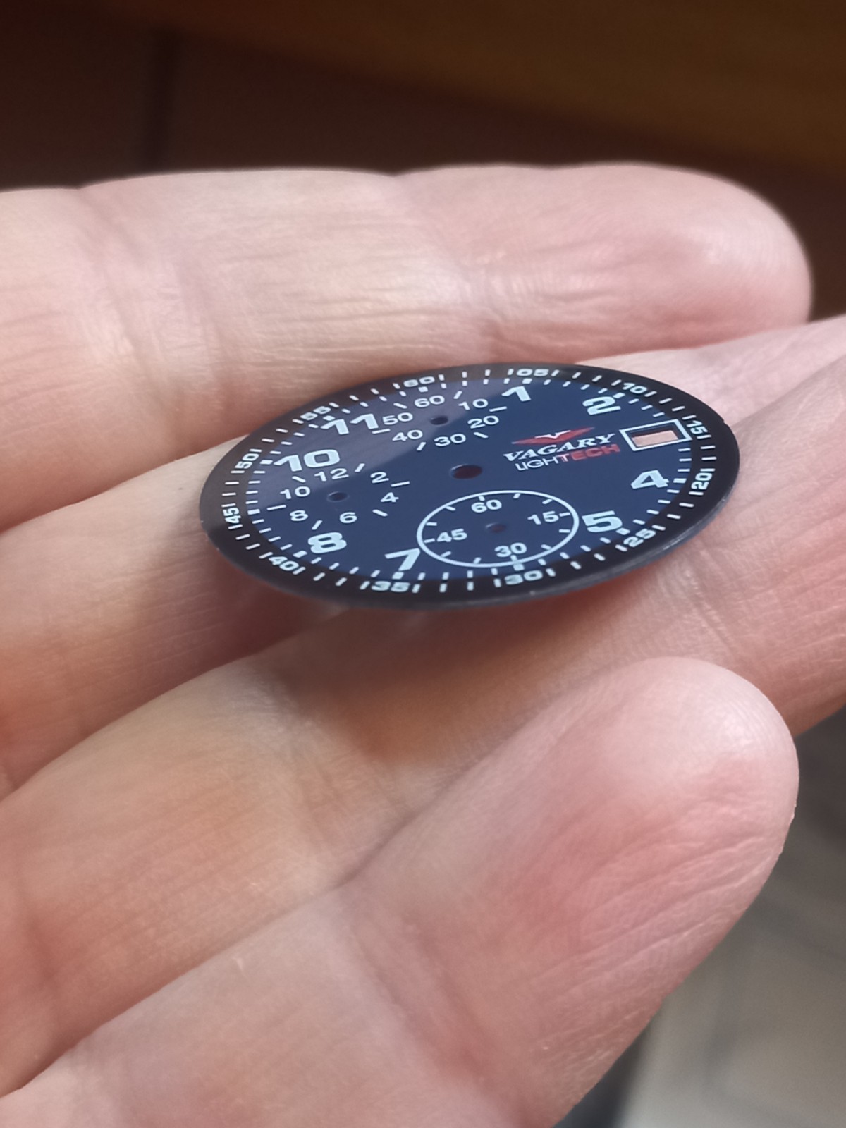 VAGARY Dial For Myiota Caliber 0S60 BLUE Vintage Watch Men Date