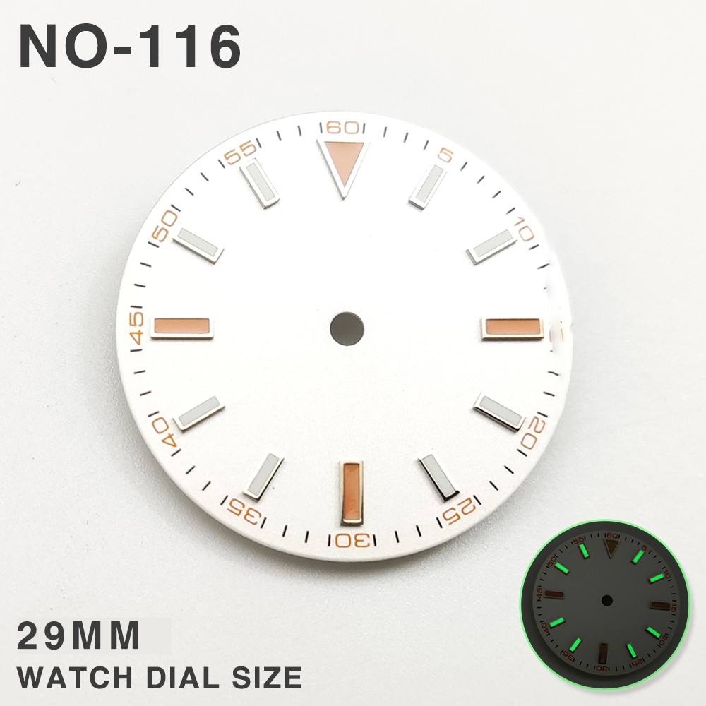 29MM Watch Dial Green Luminous for 2813 8215 8200 821a Movement