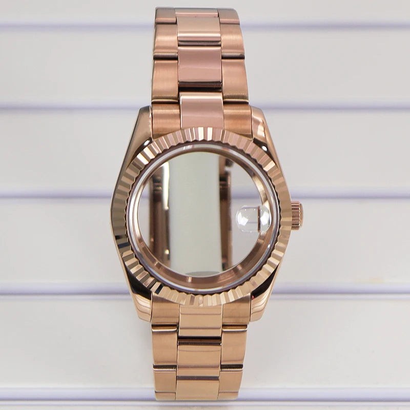 36/39mm Watch Cases Set Sapphire Glass For NH35 NH36 NH34 NH70 8215 Datejust