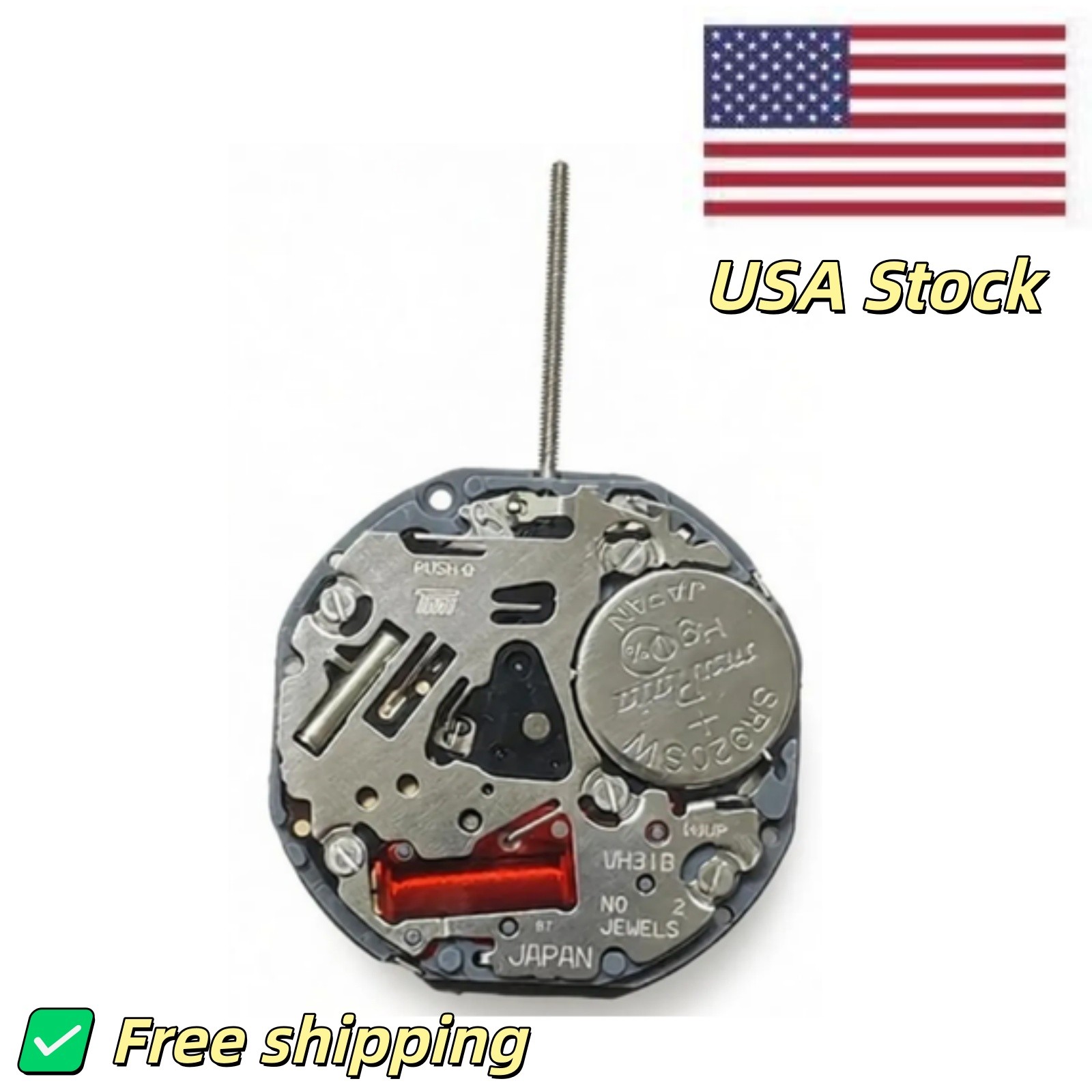 Sweep Seconds Quartz Watch Movement Replacement for Time Module VH31/VH31A/VH31B