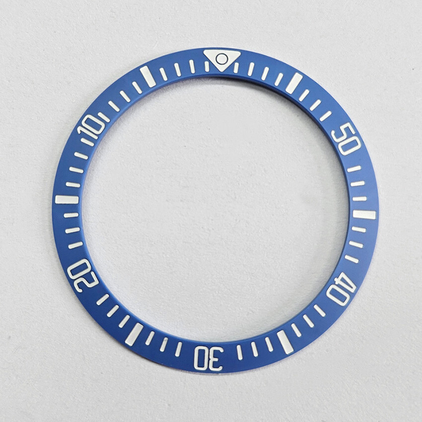 OD 38MM ID 30.5MM SUB/Full Scale Ceramic Bezel Insert Blue Luminous Ring Mouth