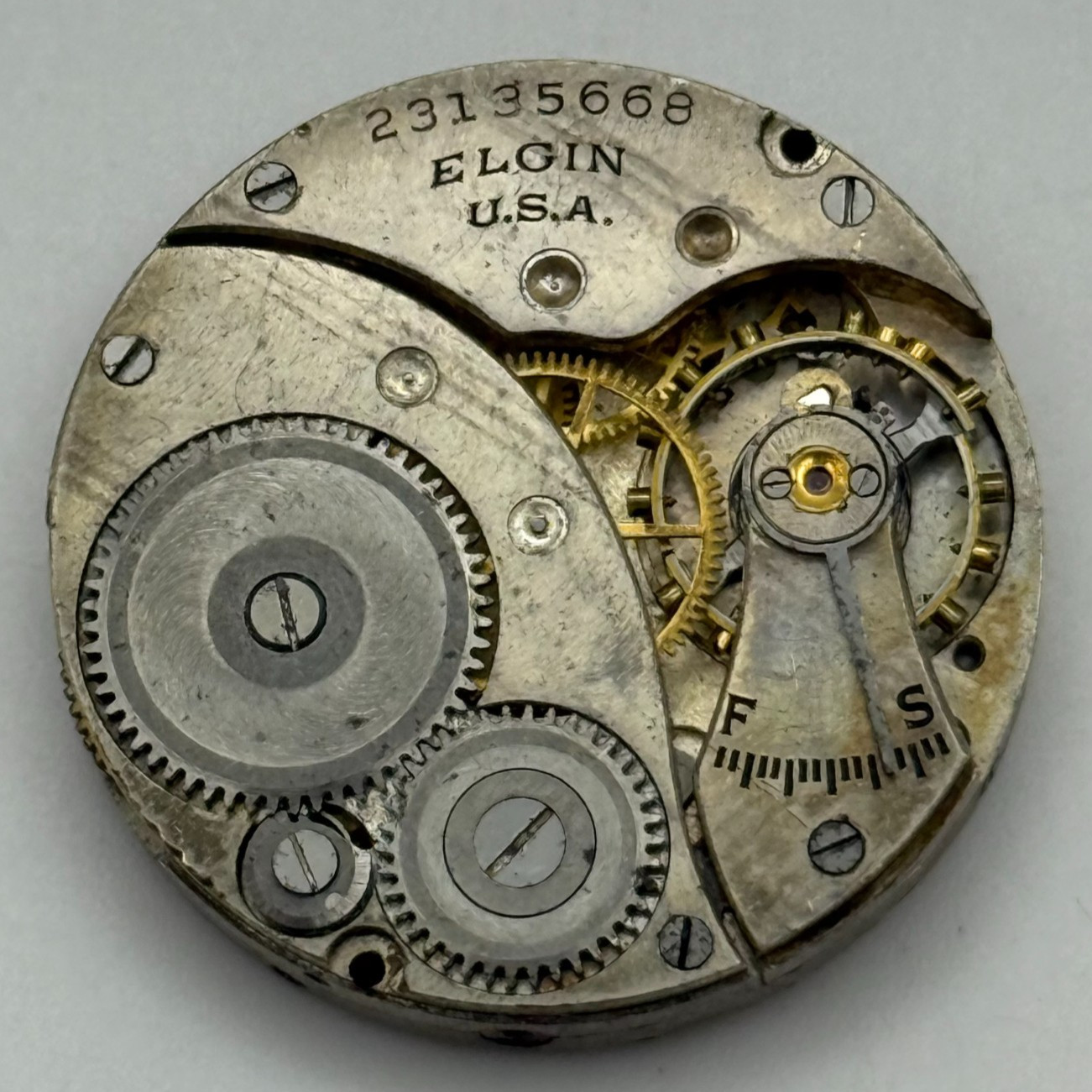 Elgin 463 Model 3 Watch Movement 1921 Antique American Parts Repair Spares 3/0s