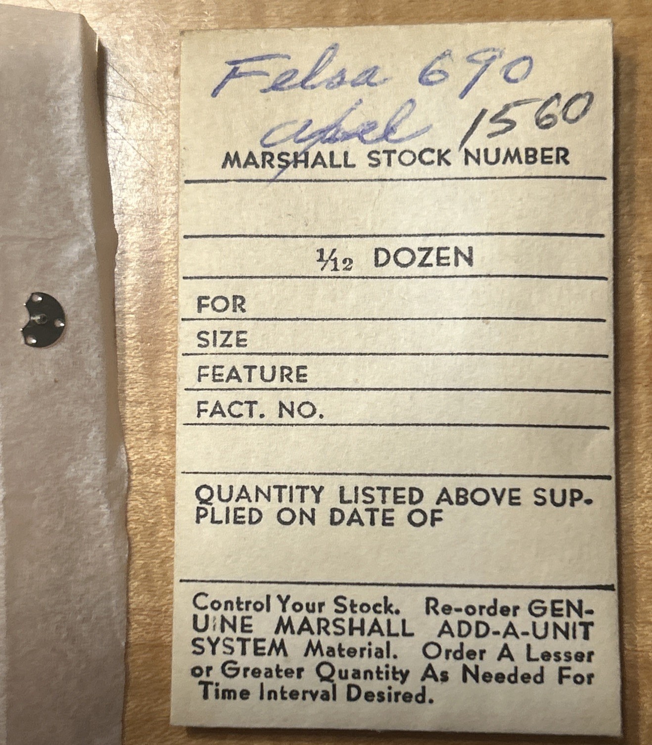 Vintage FELSA 690 1560 Axle for Oscillating weight Part Only NOS