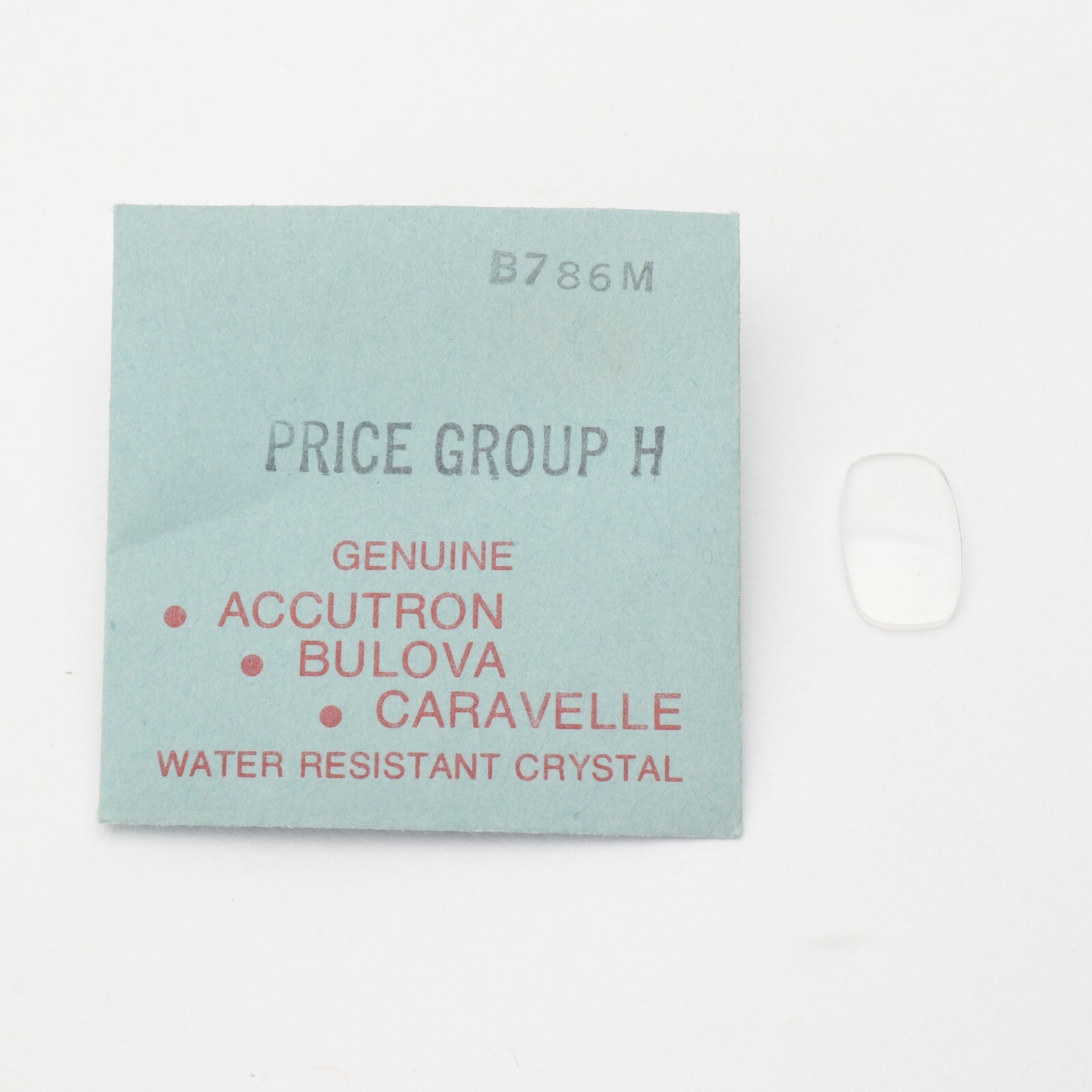 Genuine Bulova Accutron Crystal Ref #B786M – 13.8mm x 8.4mm Watch Part (C1D15)
